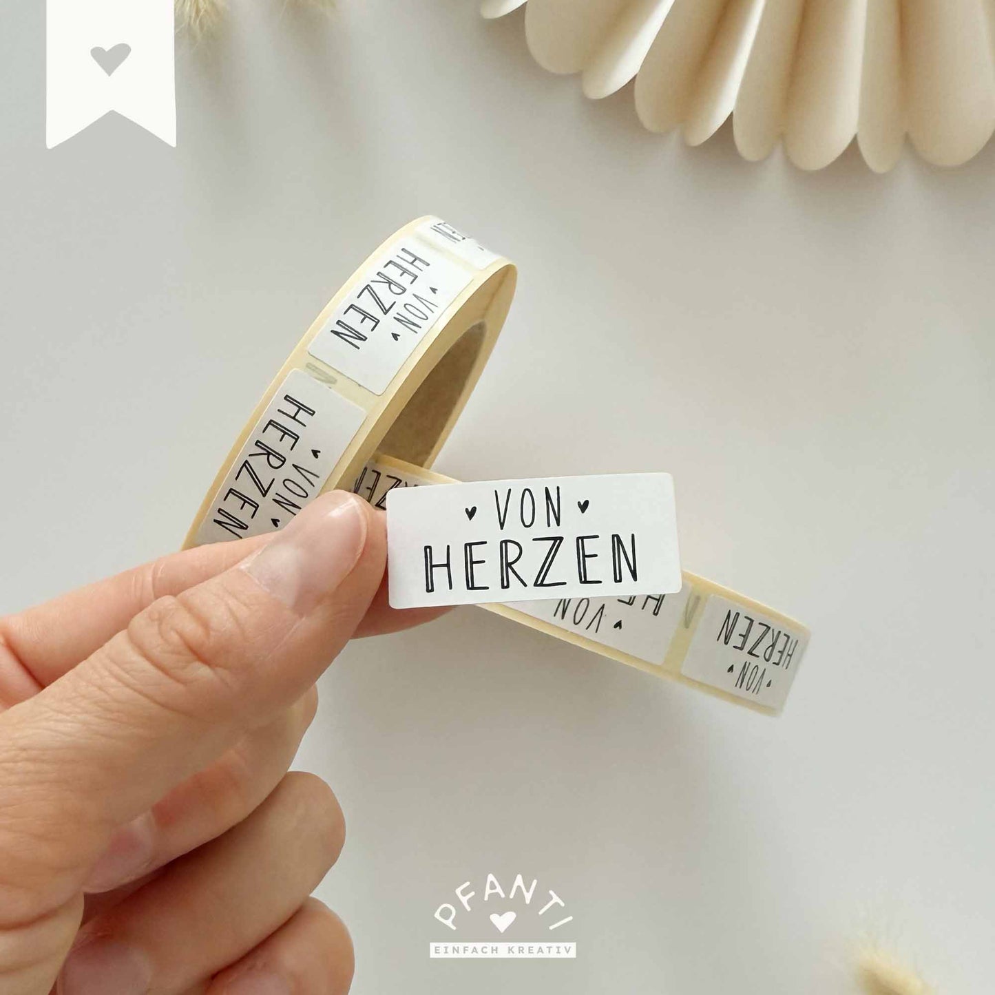 Aufkleber "Von Herzen"