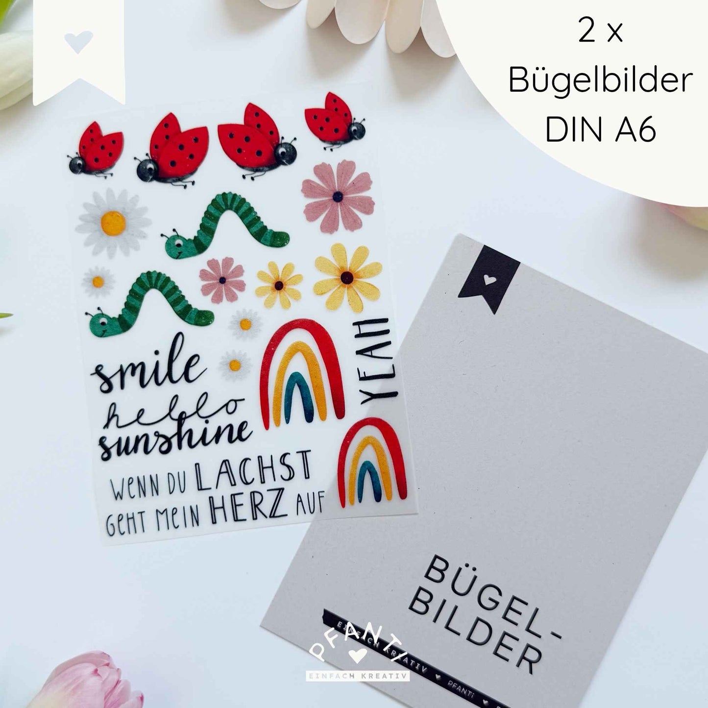 Bügelbild "Blüten & Insekten"