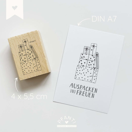 Stempel Geschenkstapel 2 | drei Größen