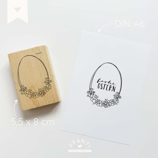 Stempel Ei mit Blumen | Osterei | mehrere Varinaten