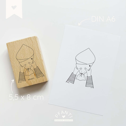 Stempel Arme mit Blumentüte | mehrere Varianten