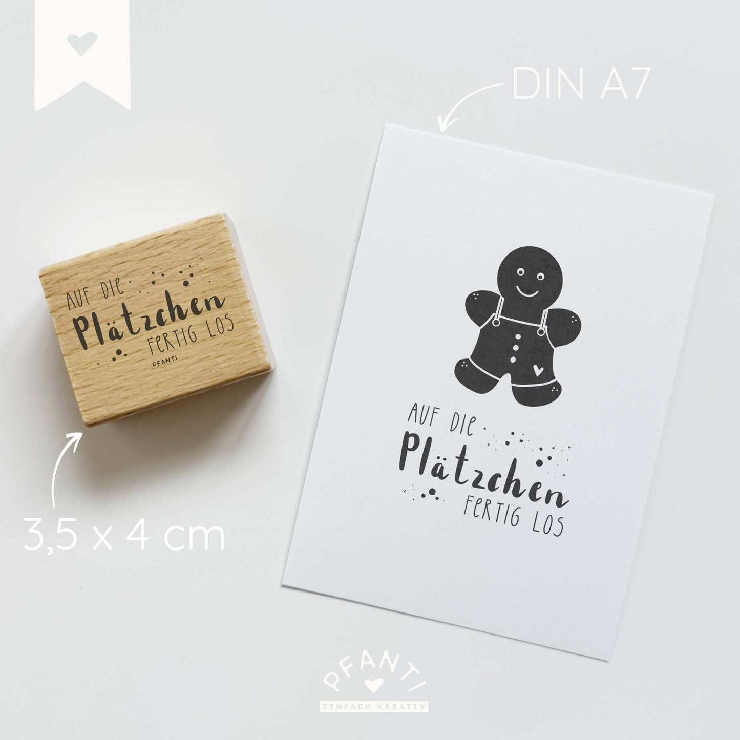 Stempel "Auf die Plätzchen fertig los" | zwei Größen