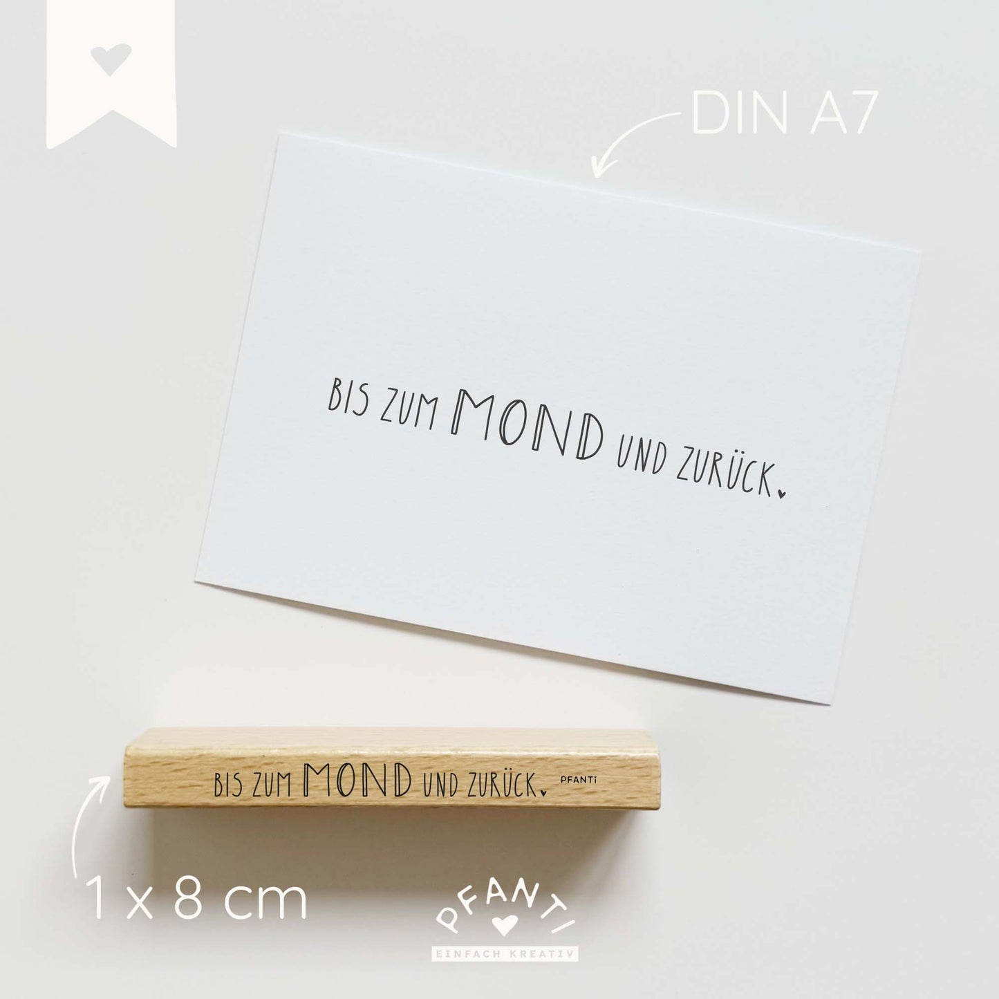Stempel "Bis zum Mond und zurück"