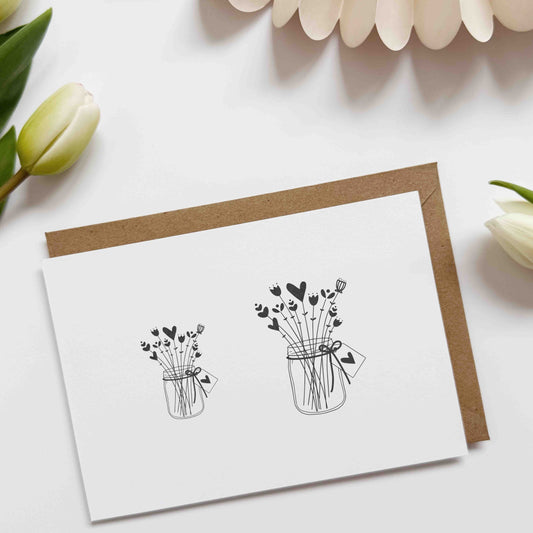 Stempel Blumen im Glas | mehrere Varianten