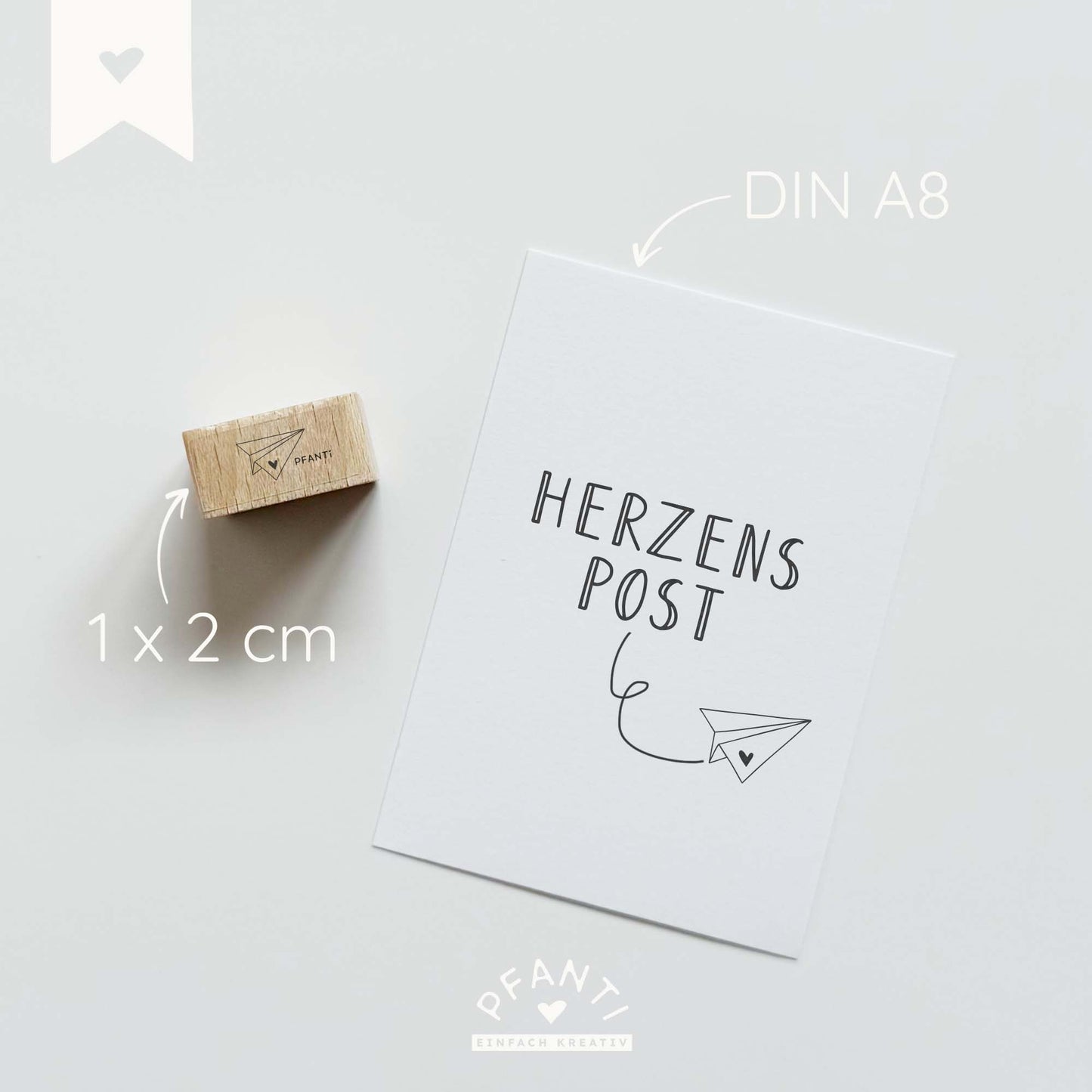 Stempel Papierflieger | zwei Größen