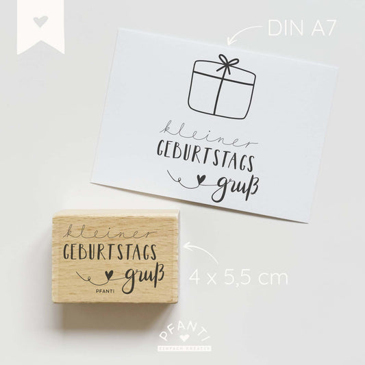 Stempel "kleiner Geburtstagsgruß" | zwei Größen