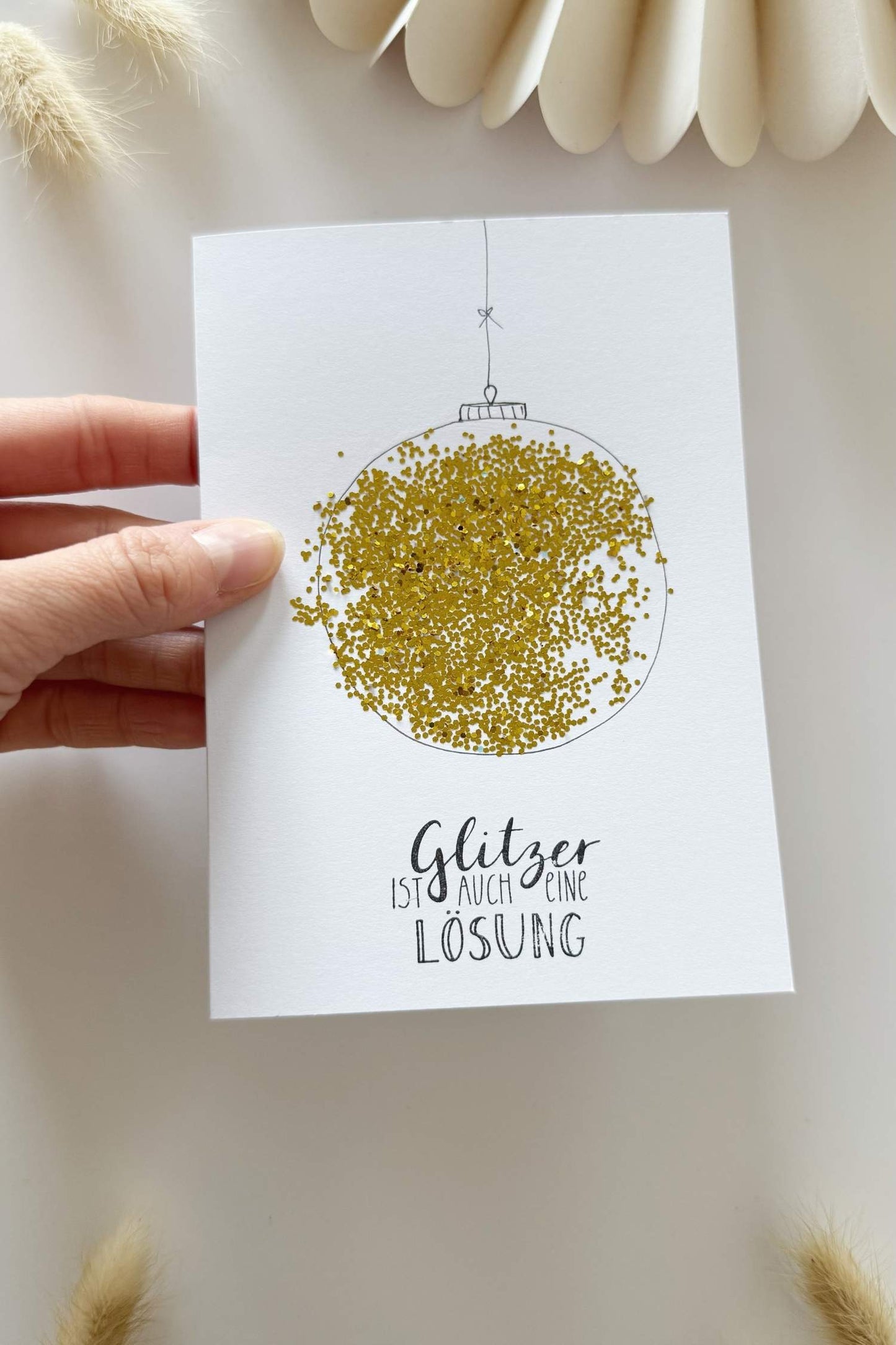 Stempel "Glitzer ist auch eine Lösung"