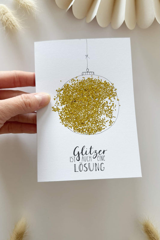 Stempel "Glitzer ist auch eine Lösung"