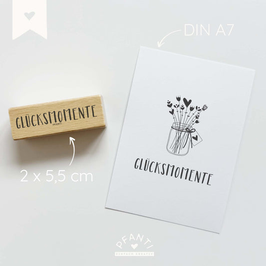 Stempel Glücksmomente | zwei Varianten