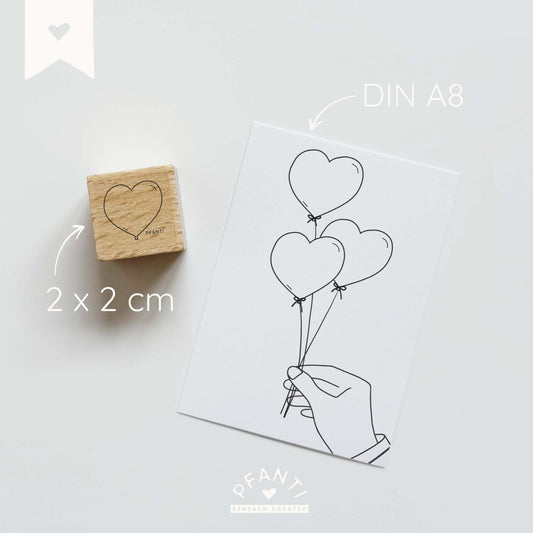 Stempel Herzluftballon | mehrere Varianten