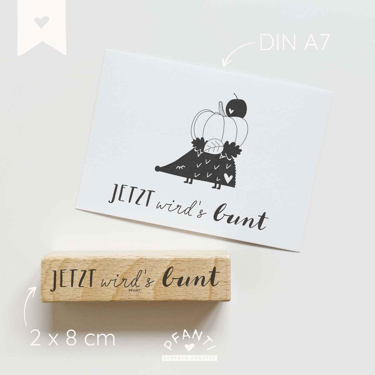 Stempel "Jetzt wird's bunt" | zwei Varianten