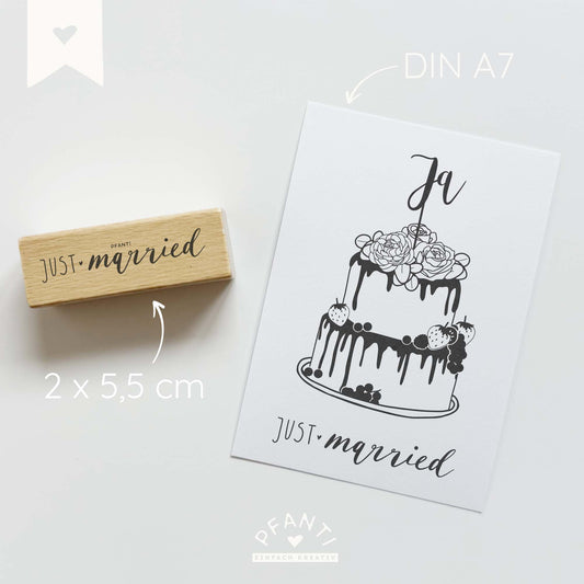Stempel Just married | zwei Varianten