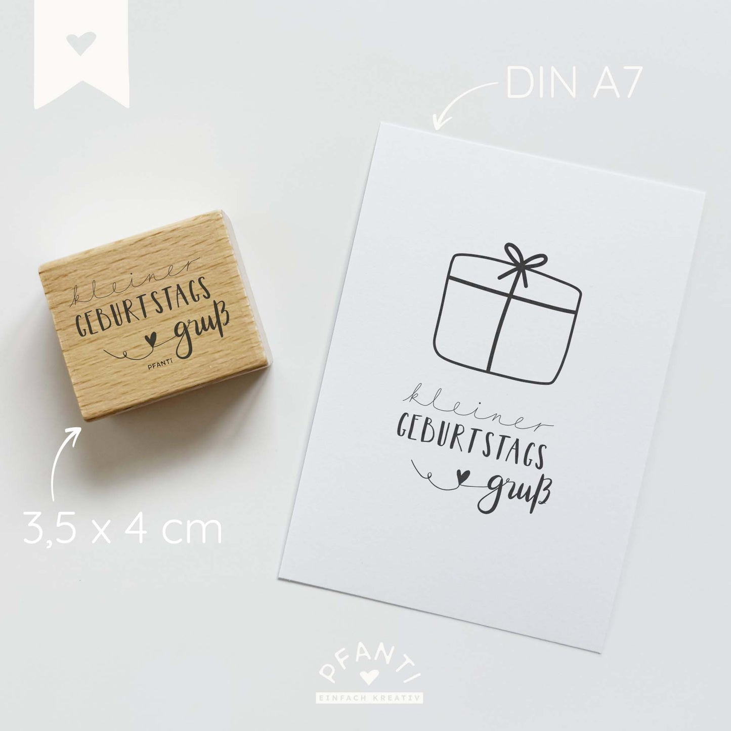 Stempel "kleiner Geburtstagsgruß" | zwei Größen