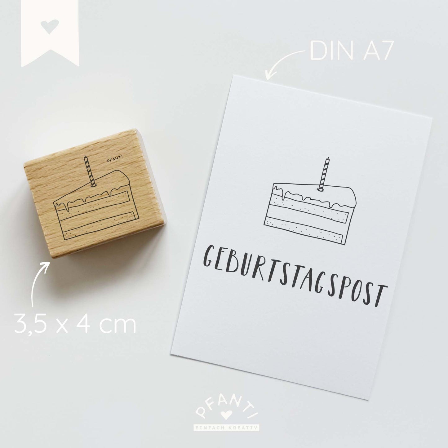 Stempel Kuchenstück | Torte | zwei Größen