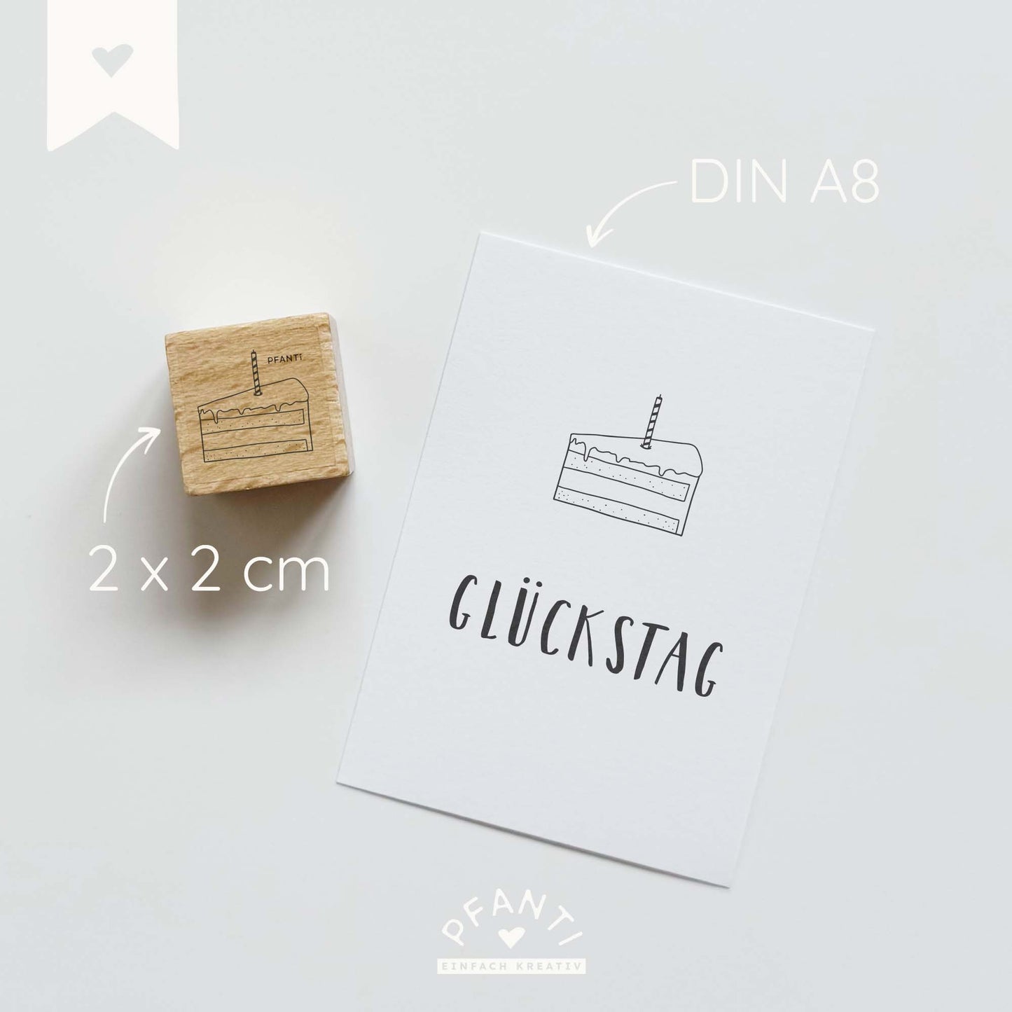 Stempel Kuchenstück | Torte | zwei Größen