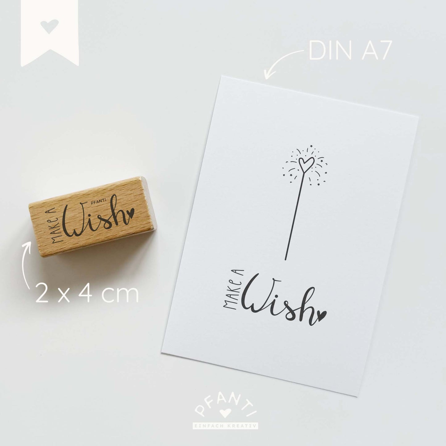 Stempel "Make a wish"
