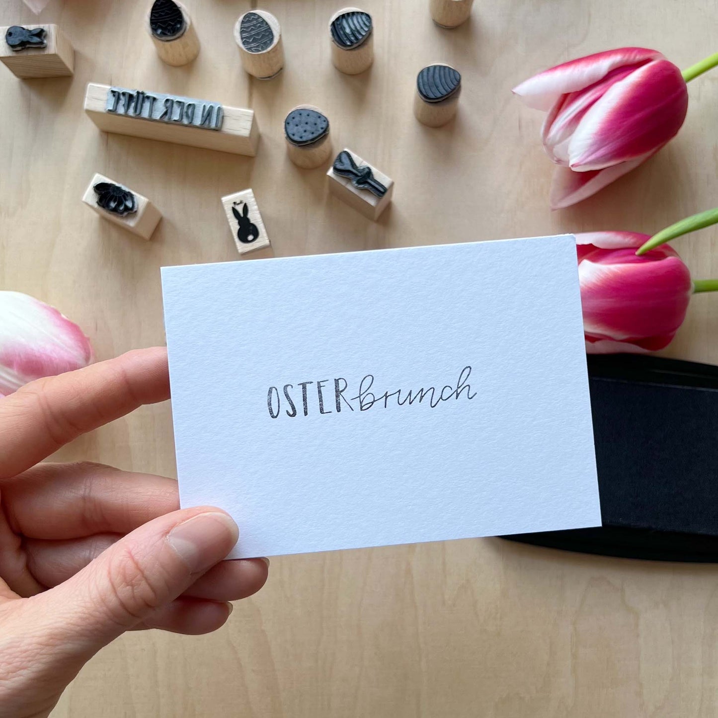 Stempel Osterbrunch - perfekt für Osterdinner, Geschenke und Einladungen zu Ostern