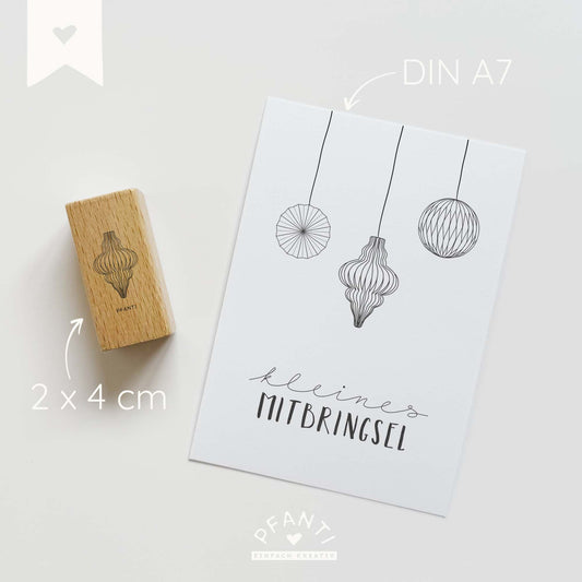 Stempel Papierkugel länglich | zwei Größen