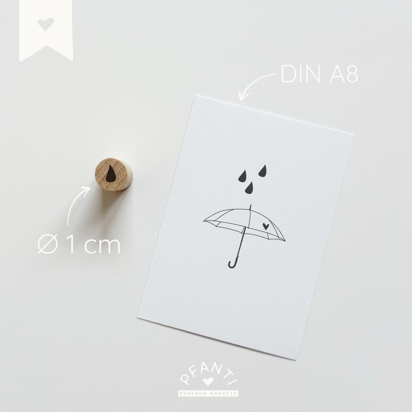 Stempel Regenschirm | Schirm | Tropfen | mehrere Varianten