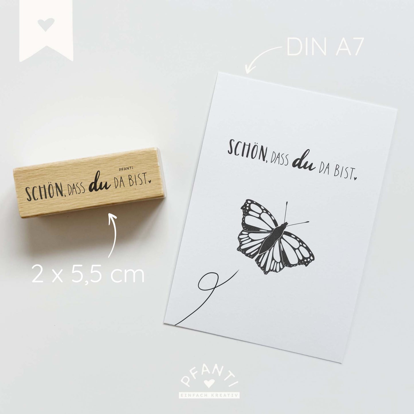 Stempel "Schön, dass du da bist" | zwei Varianten