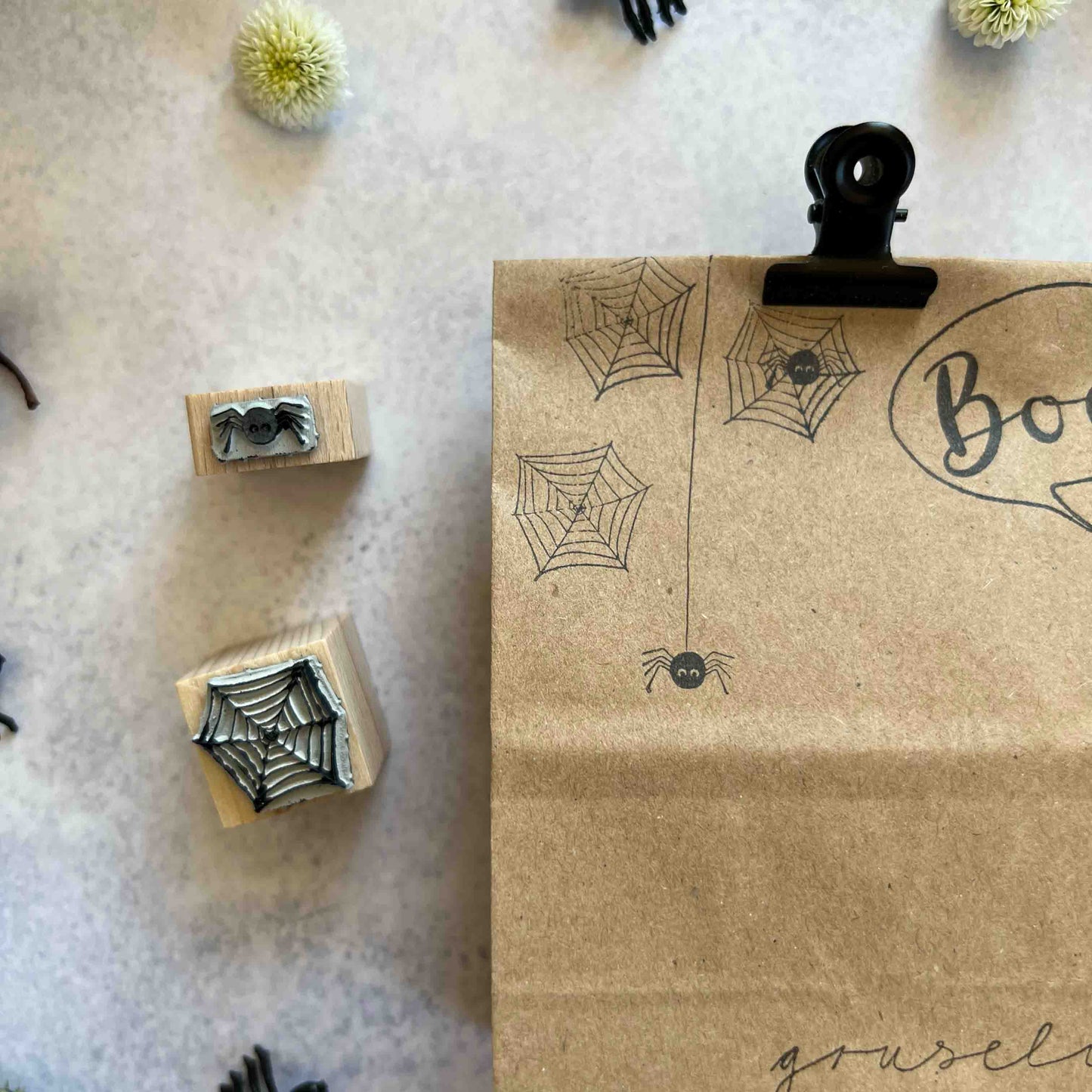 Stempel Spinne | Spinnennetzt