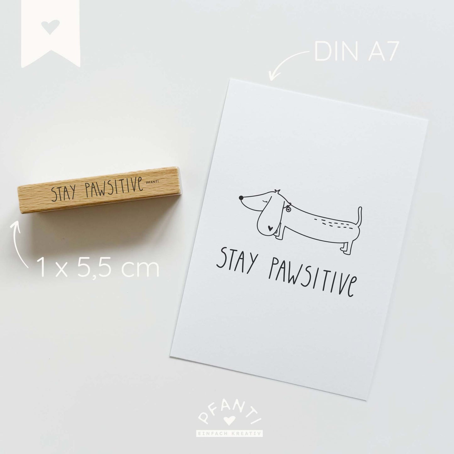 Stempel "Stay pawsitive"