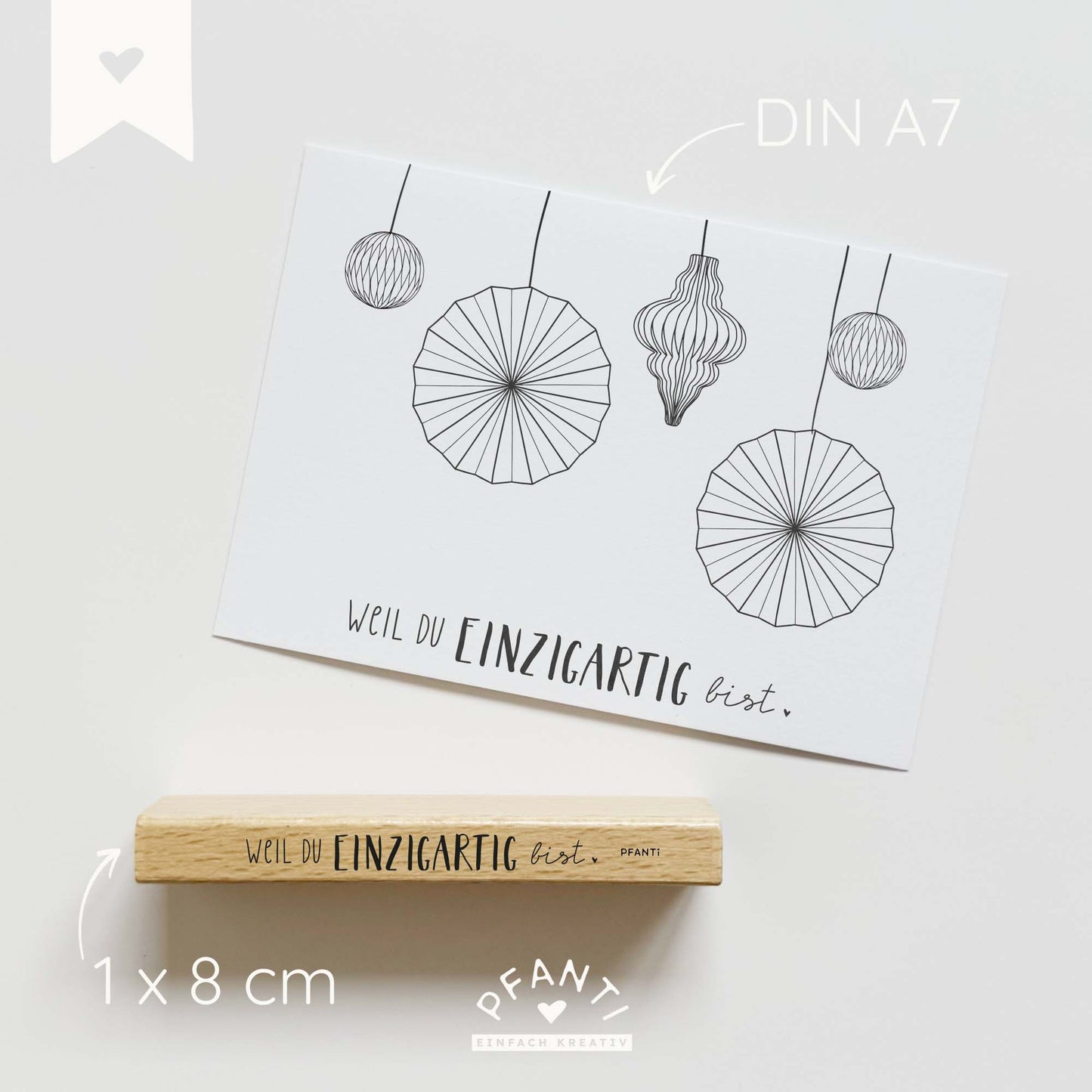 Stempel "weil du einzigartig bist"