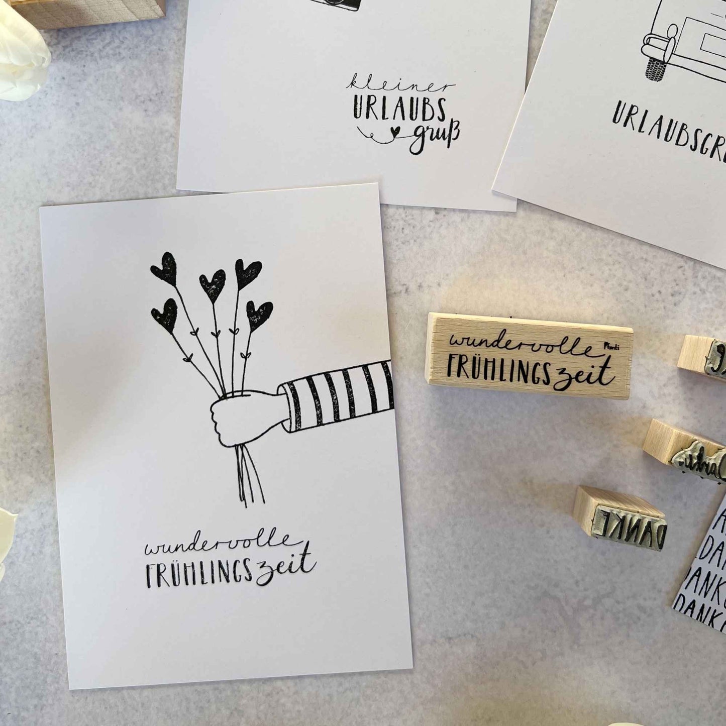 Stempel Frühling | Frühlingsliebe | Frühlingszeit | Frühlingsgruß | Frühlingstexte