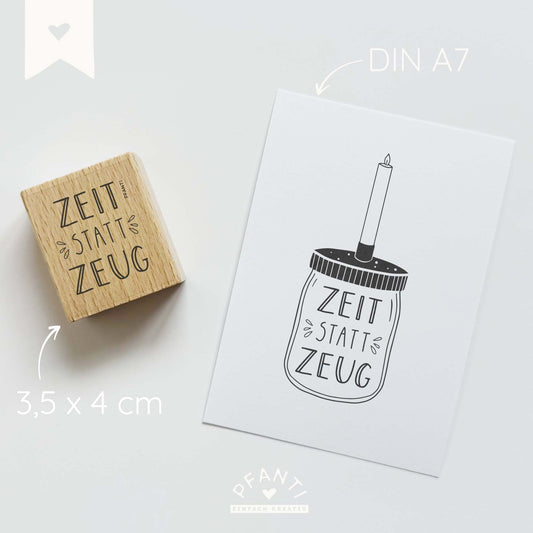 Stempel Zeit statt Zeug | zwei Größen