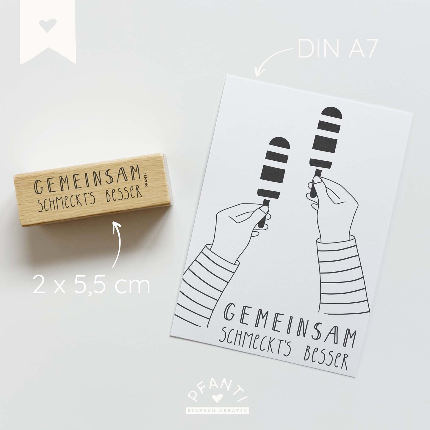 Stempel "Gemeinsam schmeckt es besser"