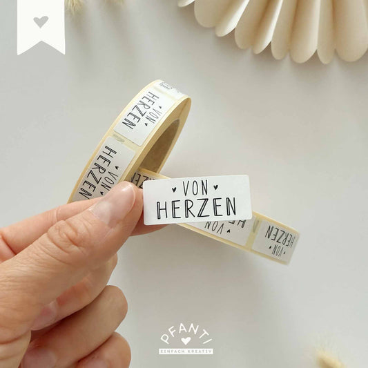 Aufkleber "Von Herzen"