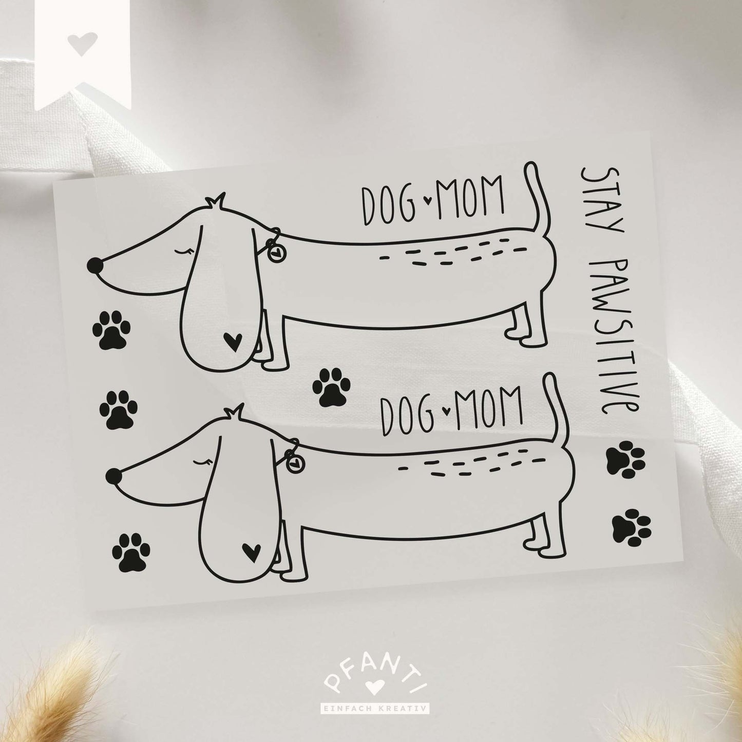 Bügelbild "Dog Mom"
