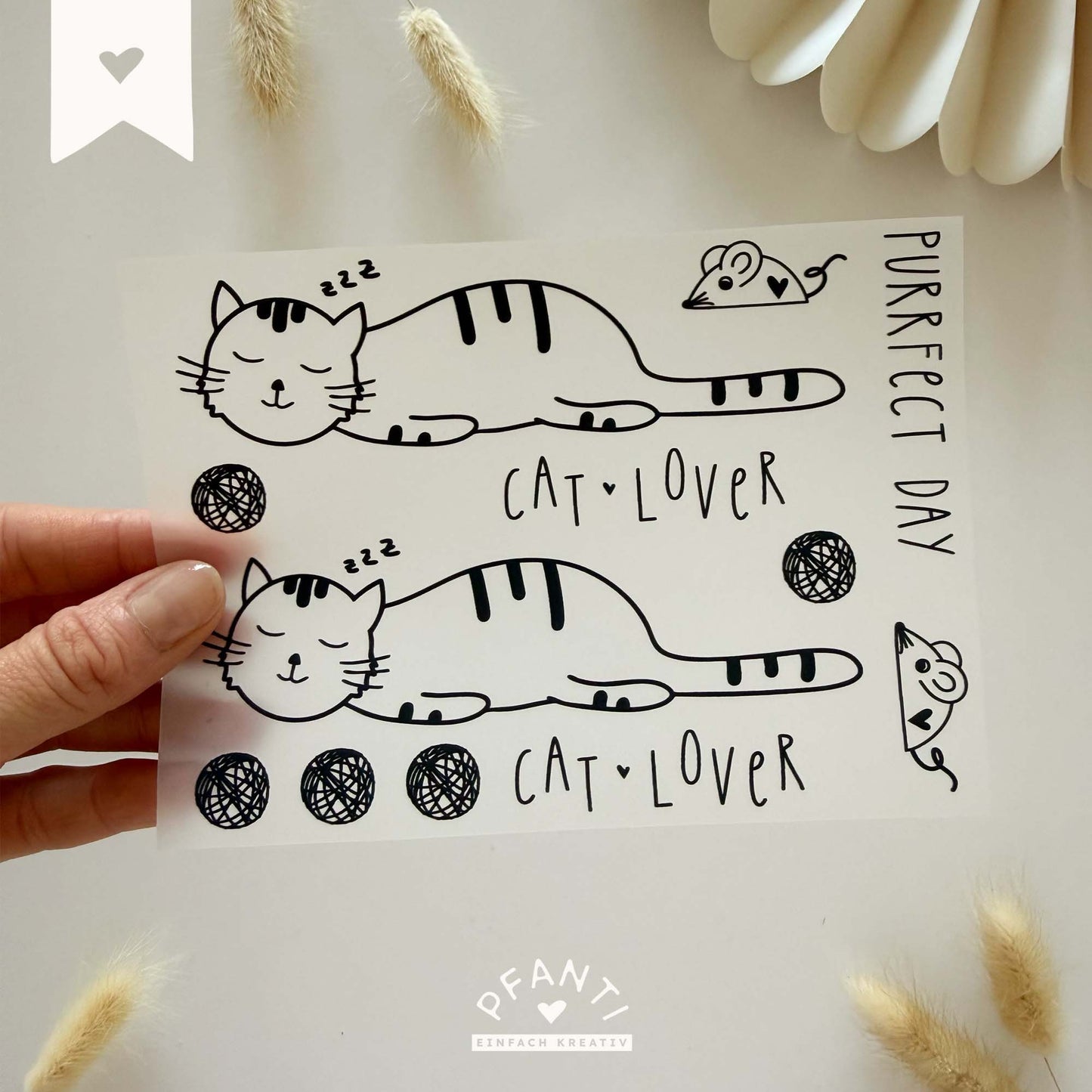 Bügelbild Katze