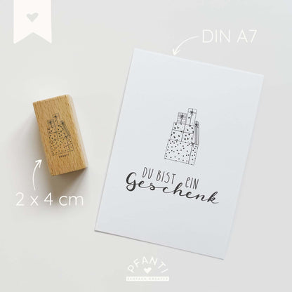 Stempel Geschenkstapel 2 | drei Größen