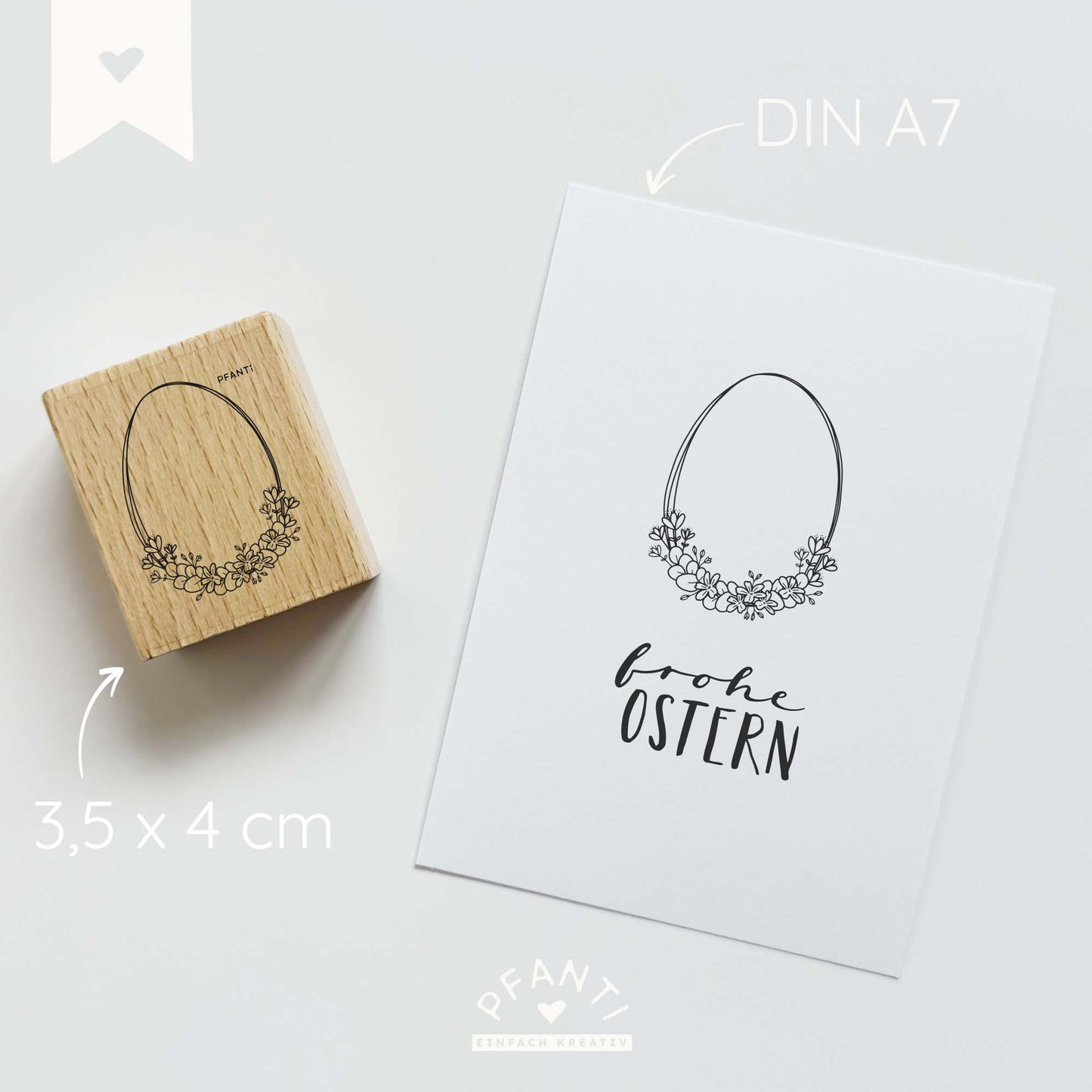 Stempel Ei mit Blumen | Osterei | mehrere Varinaten