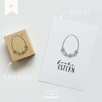 Stempel Ei mit Blumen | Osterei | mehrere Varinaten