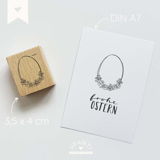 Stempel Ei mit Blumen | Osterei | mehrere Varinaten