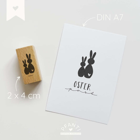 Stempel Hasenpaar