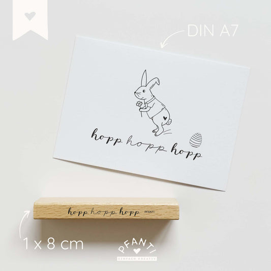 Stempel "hopp, hopp, hopp"
