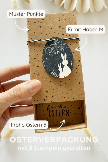 Stempel Ei mit Hasen
