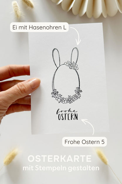 Stempel Ei mit Blumen | Osterei | mehrere Varinaten