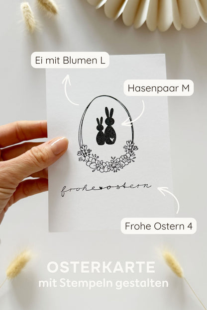 Stempel Hasenpaar