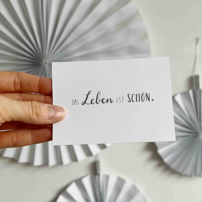 Stempel "das Leben ist schön"
