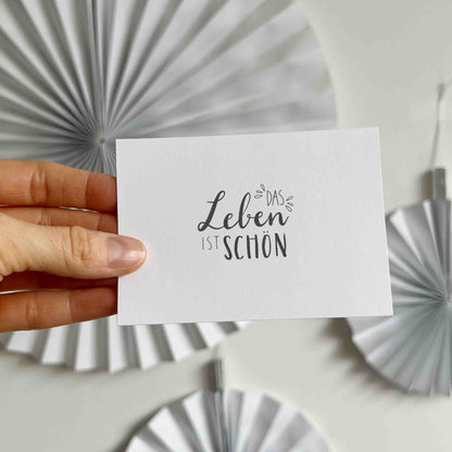 Stempel "das Leben ist schön"