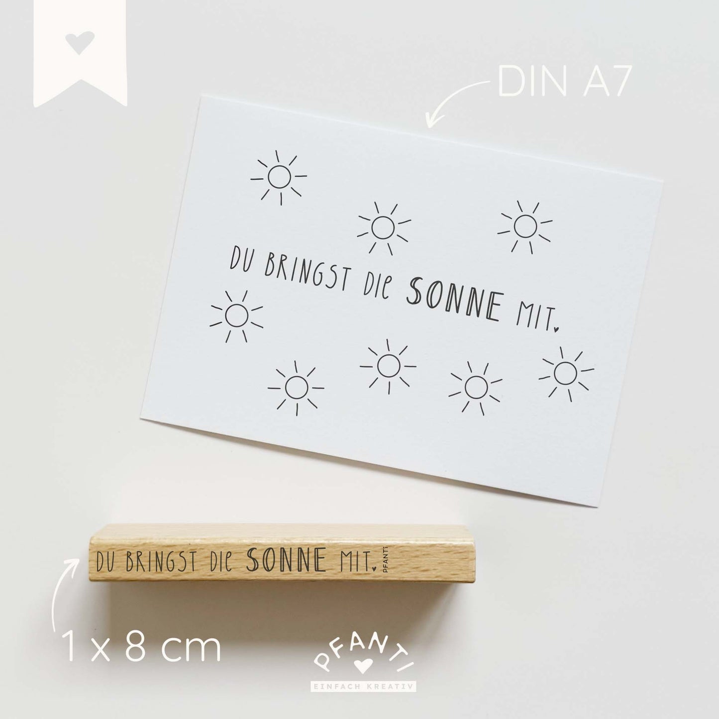 Stempel "Du bringst die Sonne mit"