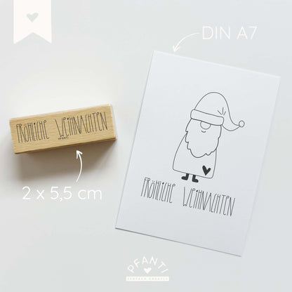 Stempel "fröhliche Weihnachten"