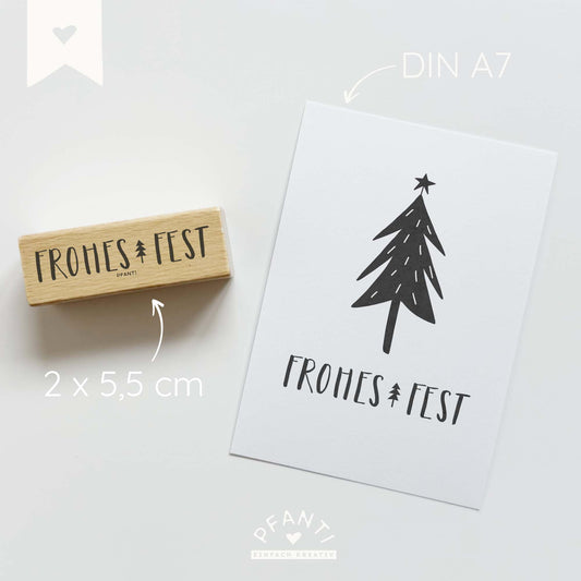 Stempel frohes Fest | zwei Varianten