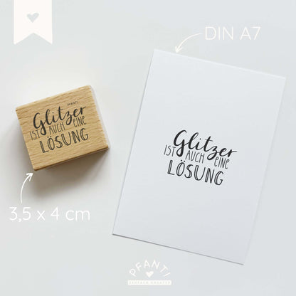 Stempel "Glitzer ist auch eine Lösung"