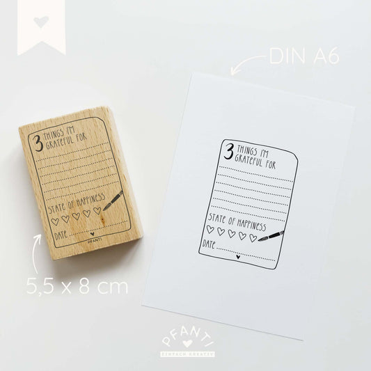 Stempel Bullet Journal | "grateful for" | Reflextionsstempel