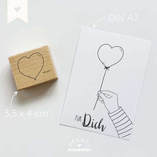 Stempel Herzluftballon | mehrere Varianten